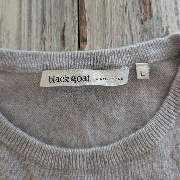 Black Goat Cashmere Daisy Sweater Gray Women's Large - Picture 7 of 8